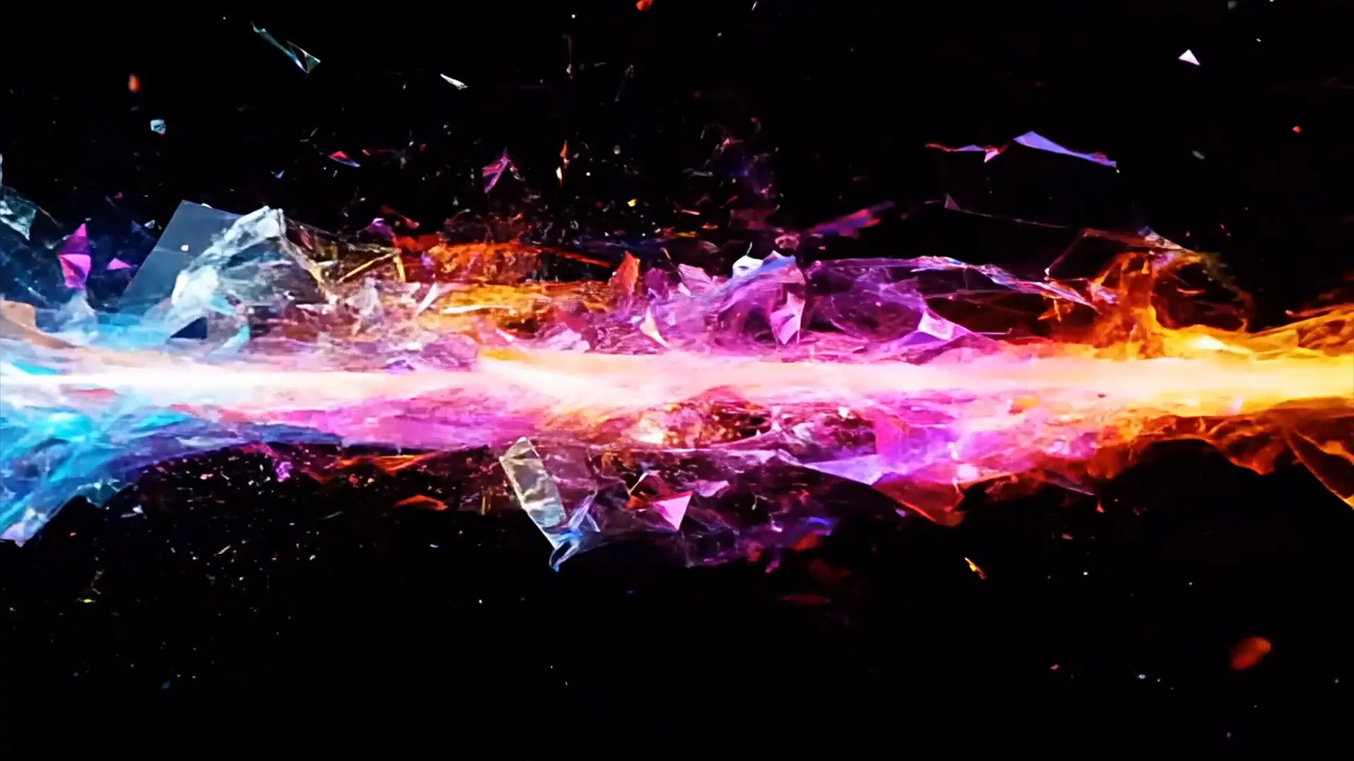 Fiery Particle Explosion Transition for Bold Title Animation